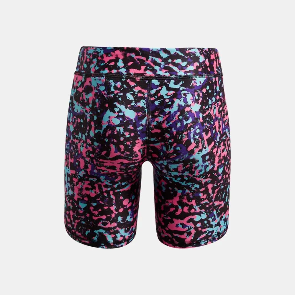 Under Armour 1361246 HeatGear AOP Bike Shorts - Girls