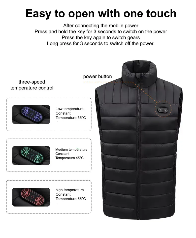 Unisex 15 Area Smart Heated Gilet