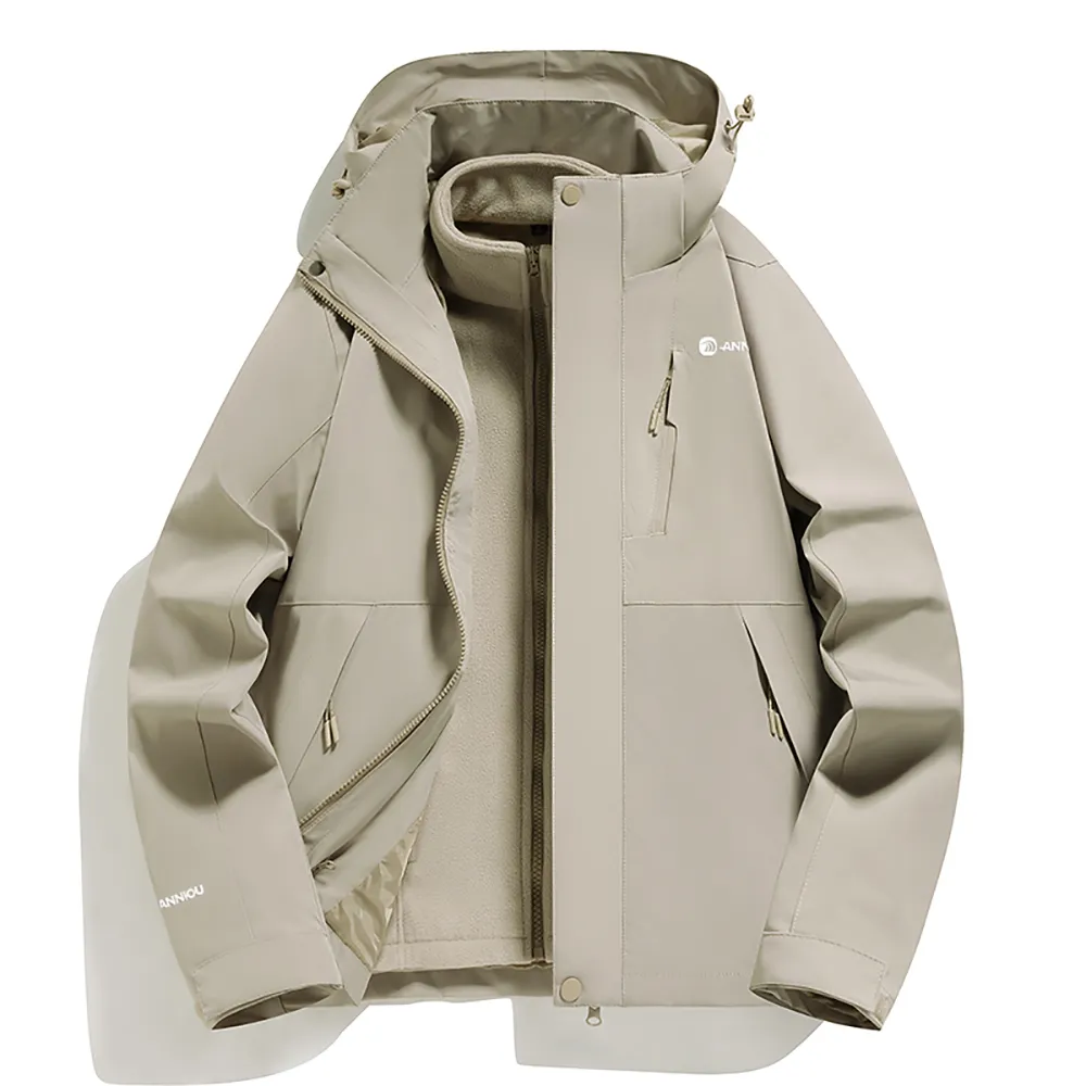 Unisex 3-in-1 Removable Polar Fleece Hiking Jacket