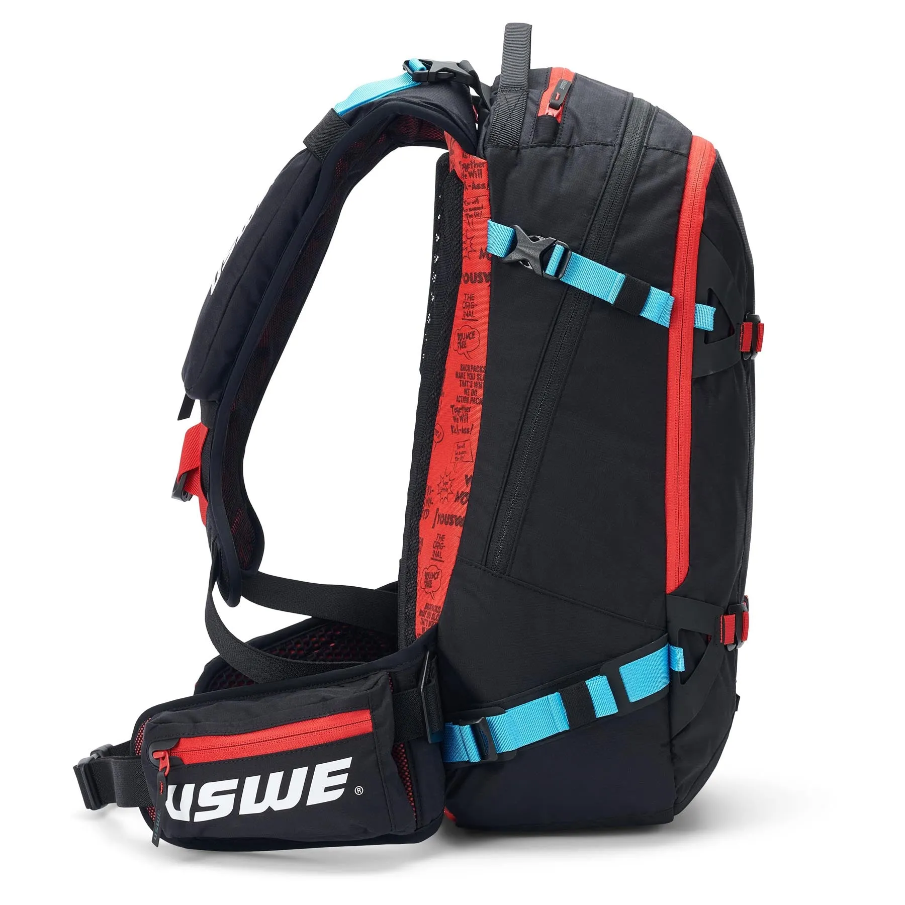 USWE Pow 14L JR Alpine Skiing Protector Pack - Carbon Black