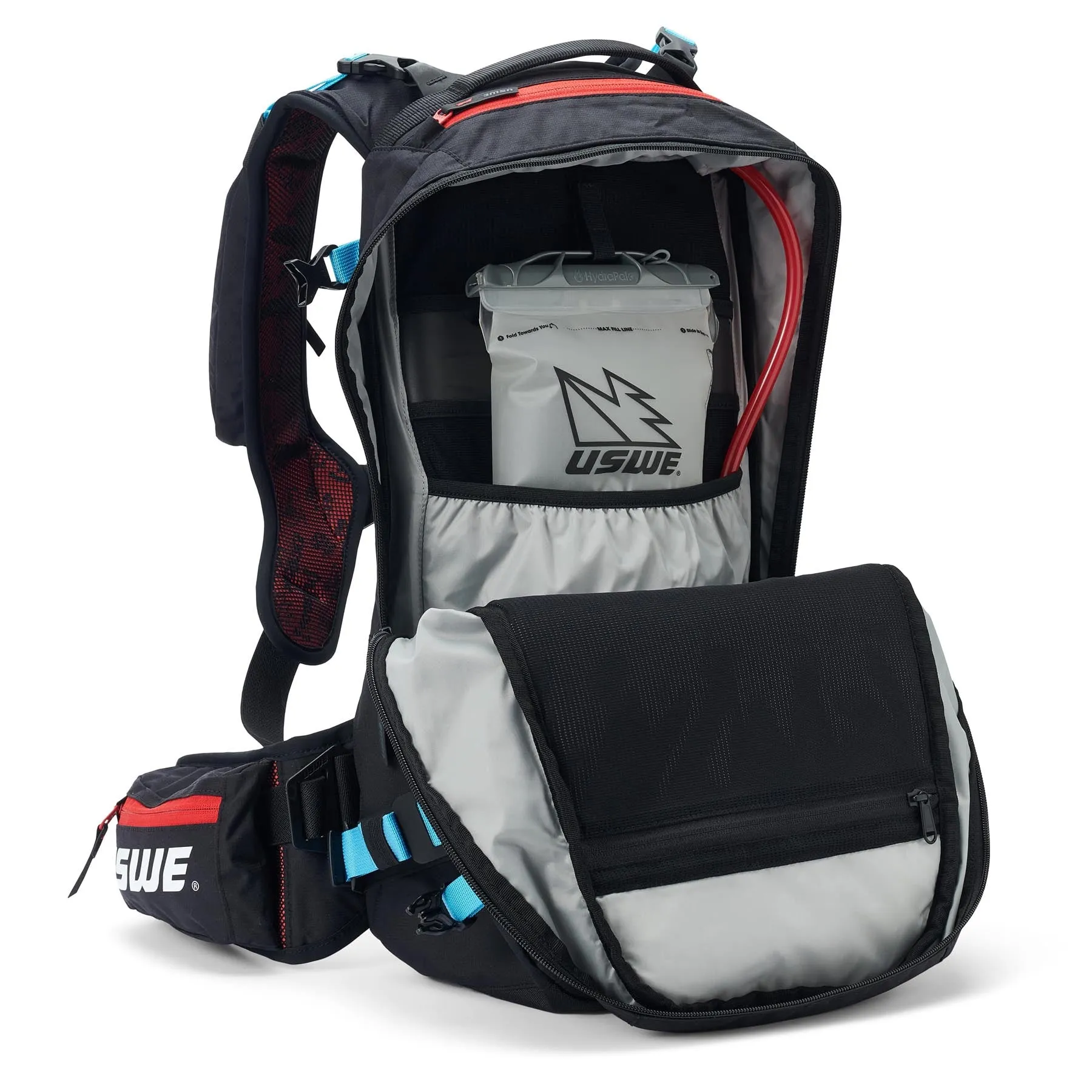 USWE Pow 14L JR Alpine Skiing Protector Pack - Carbon Black