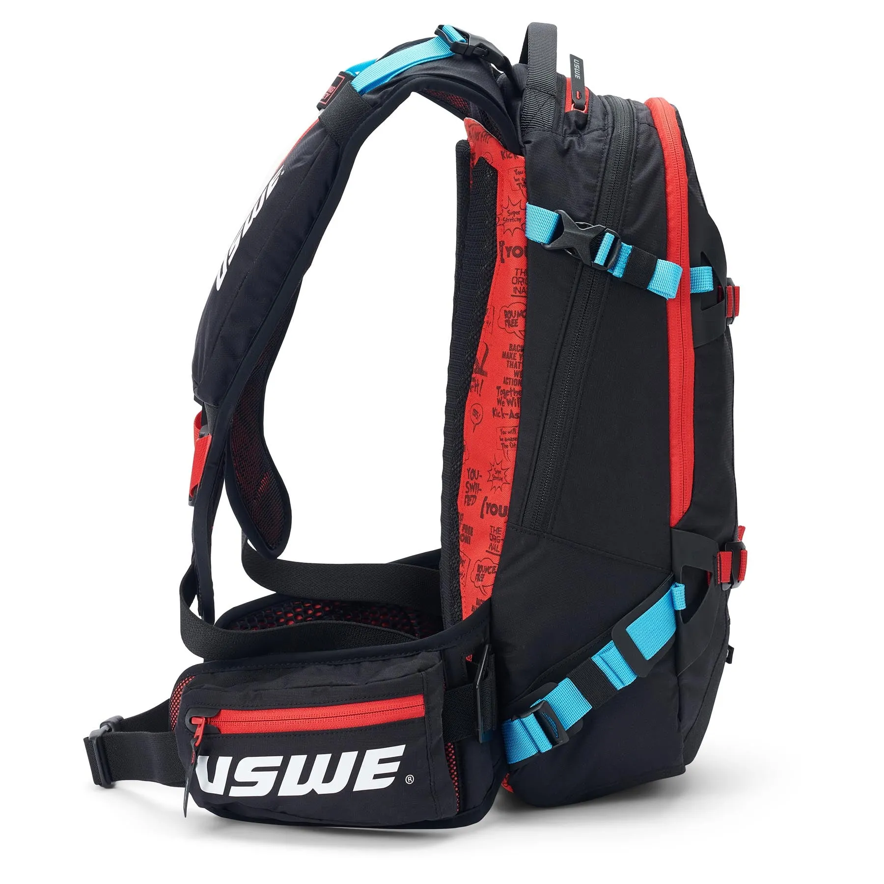 USWE Pow 16L Alpine Skiing Protector Pack - Carbon Black