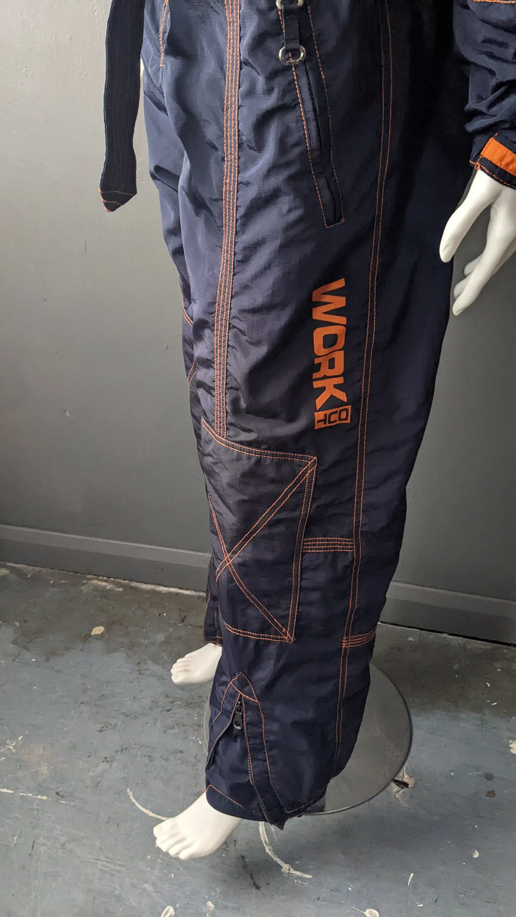 Vintage Ski Suit, 90s One Piece Snow Jumpsuit, Retro Winter Sports Snowboarding M