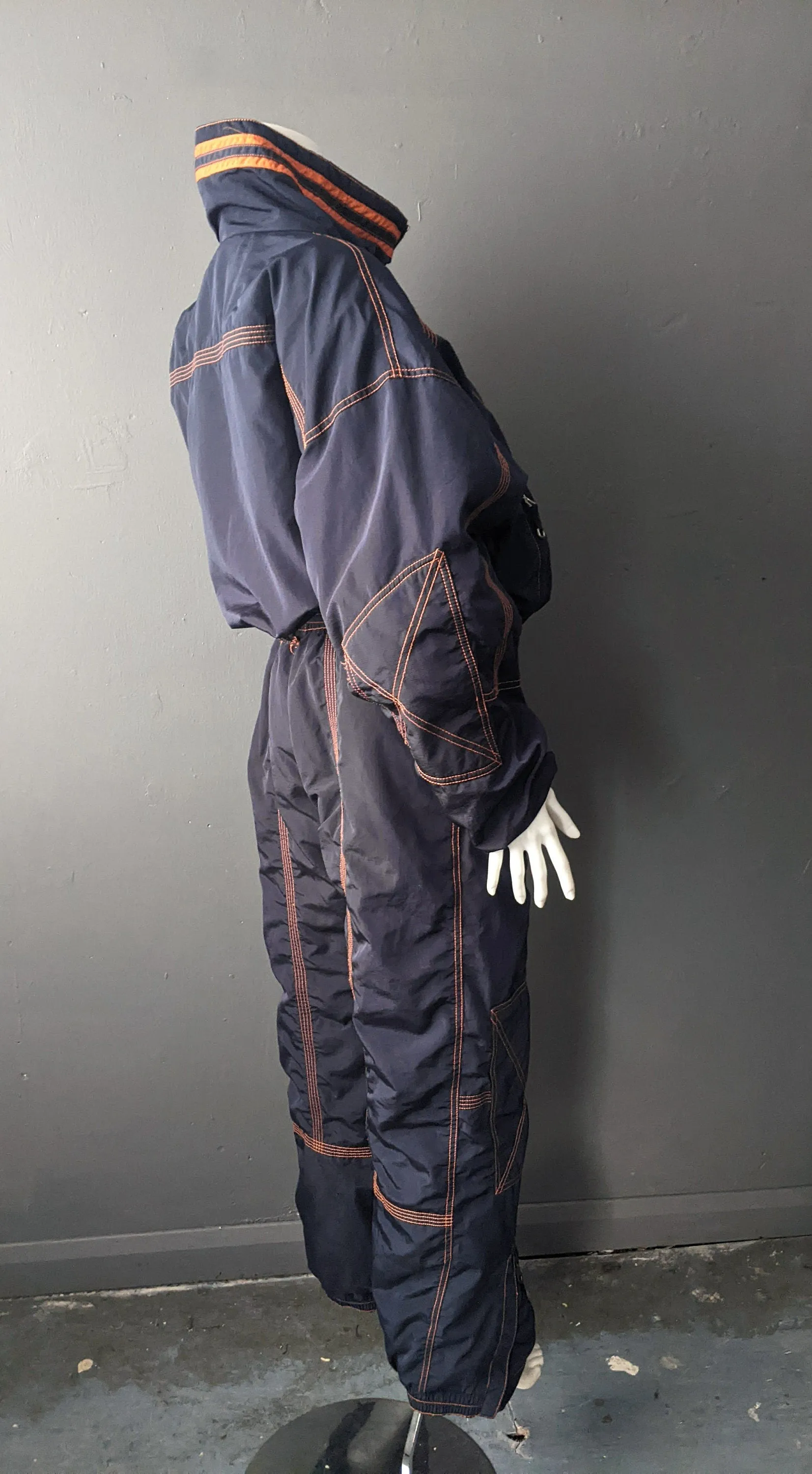 Vintage Ski Suit, 90s One Piece Snow Jumpsuit, Retro Winter Sports Snowboarding M