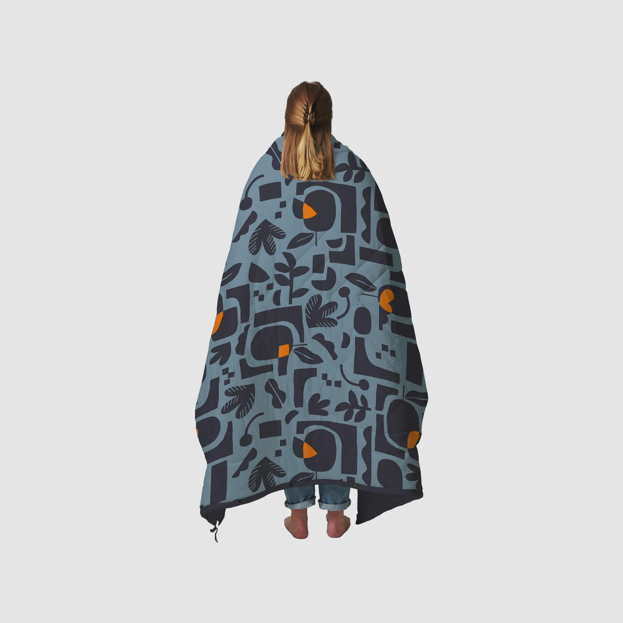 VOITED Recycled Ripstop Outdoor Camping Blanket -  Lush Garden/Graphite