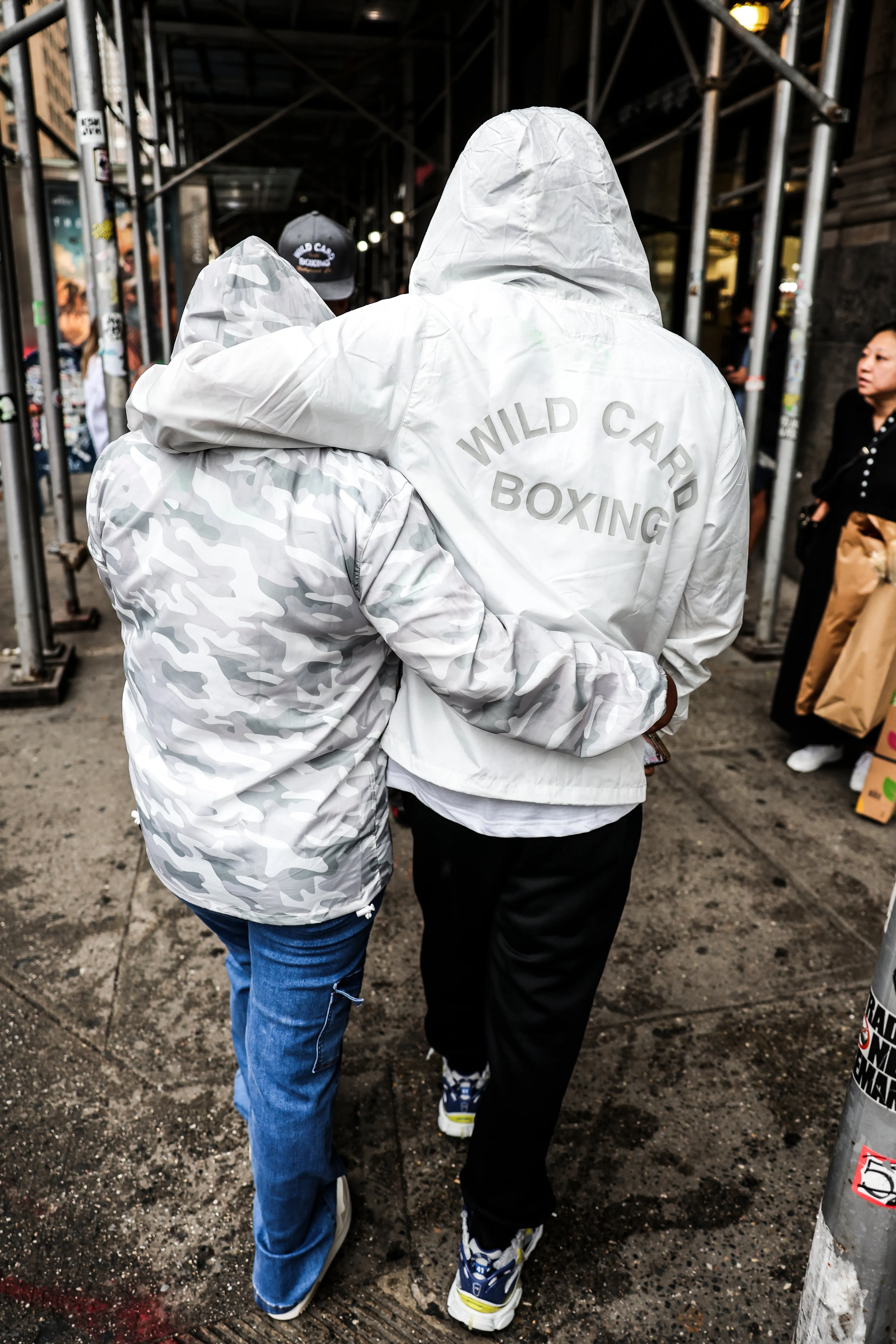 Wild Card Boxing Old School Logo Windbreaker - White Camo