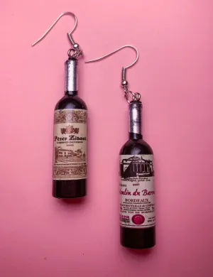WINE CLUB EARRINGS - RED