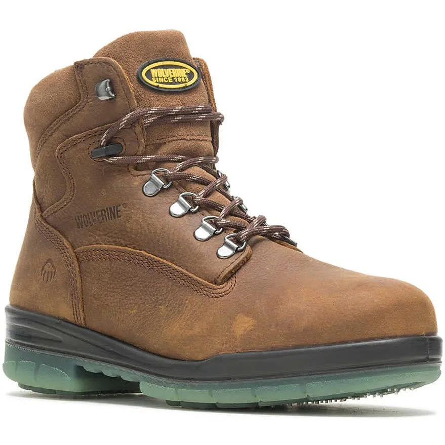Wolverine Men's I-90 Durashocks 6" Steel Toe WP 200G Ins Work Boot- Brown- W03294