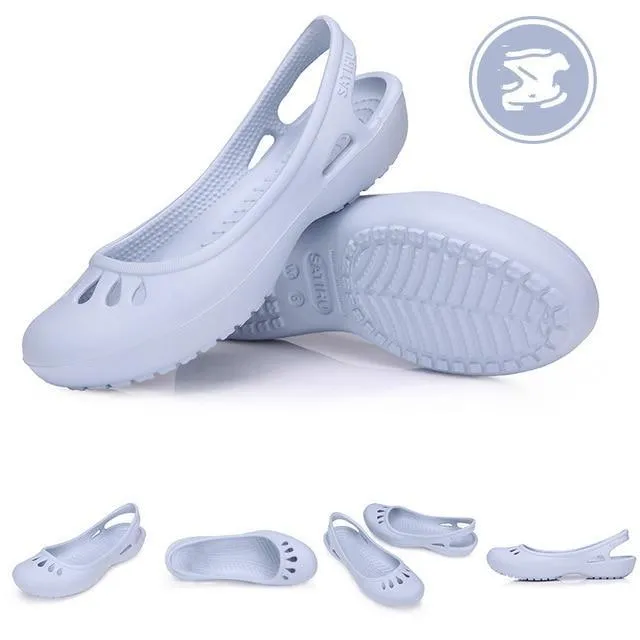 women Clogs Jelly Sandals Home Non-slip Hole Shoes