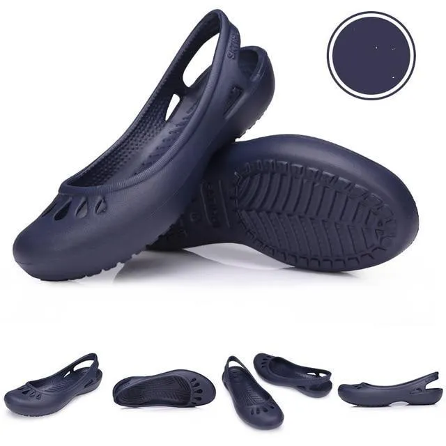 women Clogs Jelly Sandals Home Non-slip Hole Shoes