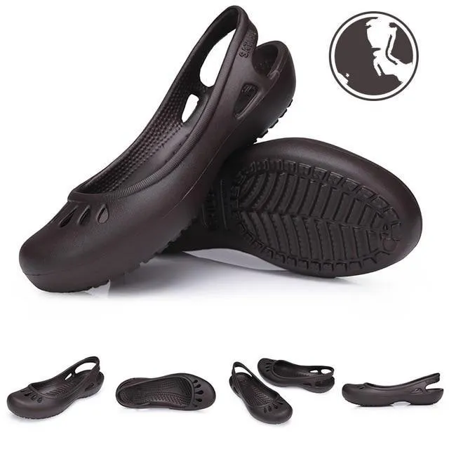 women Clogs Jelly Sandals Home Non-slip Hole Shoes