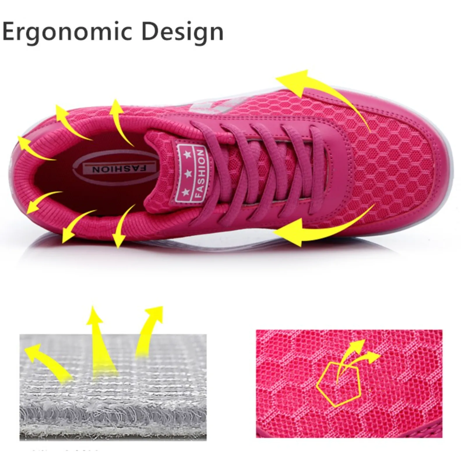 Women Orthopedic Lightweight Walking Sneakers, Comfortable Work Shoes