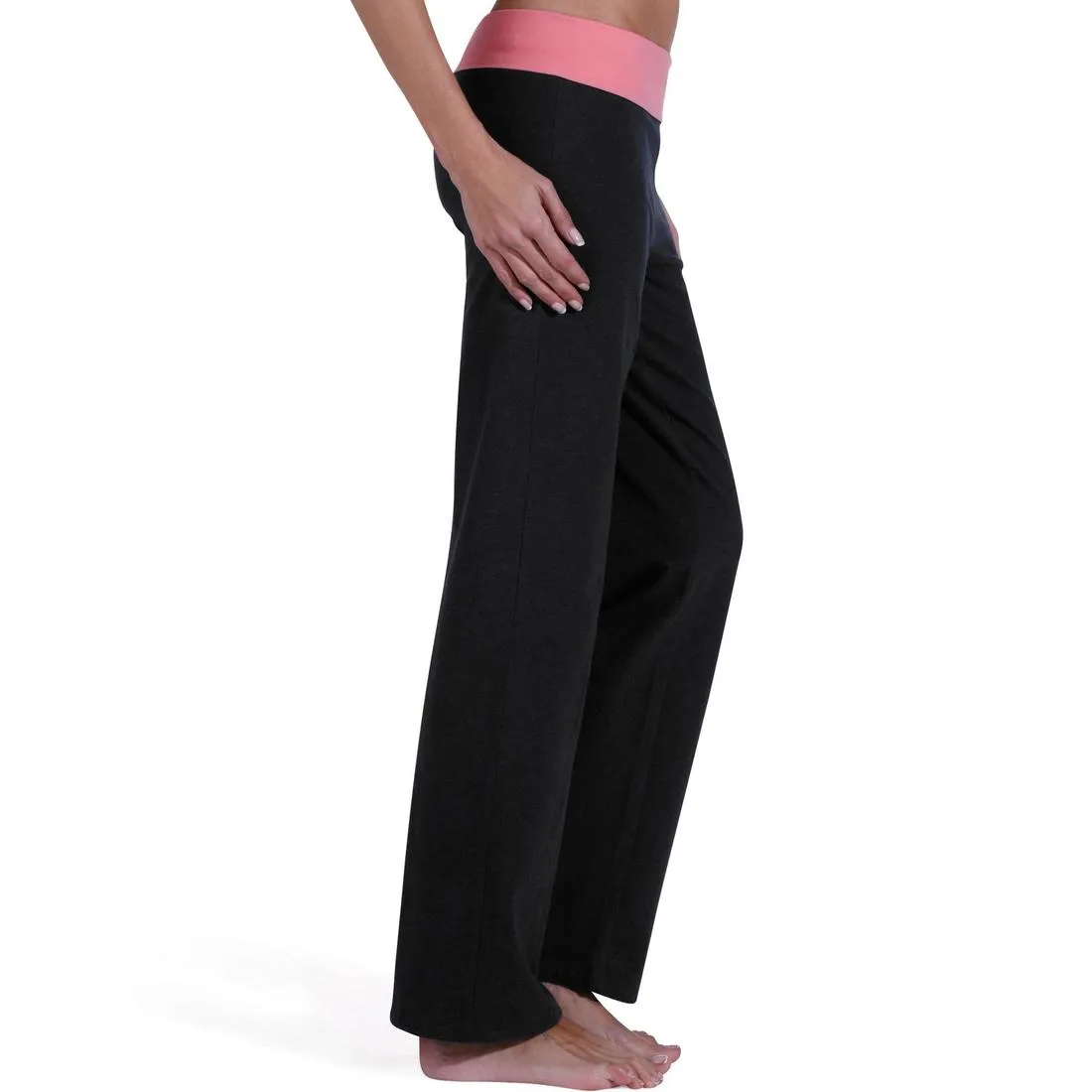 Women's Organic Cotton Yoga Bottoms - Dark Grey