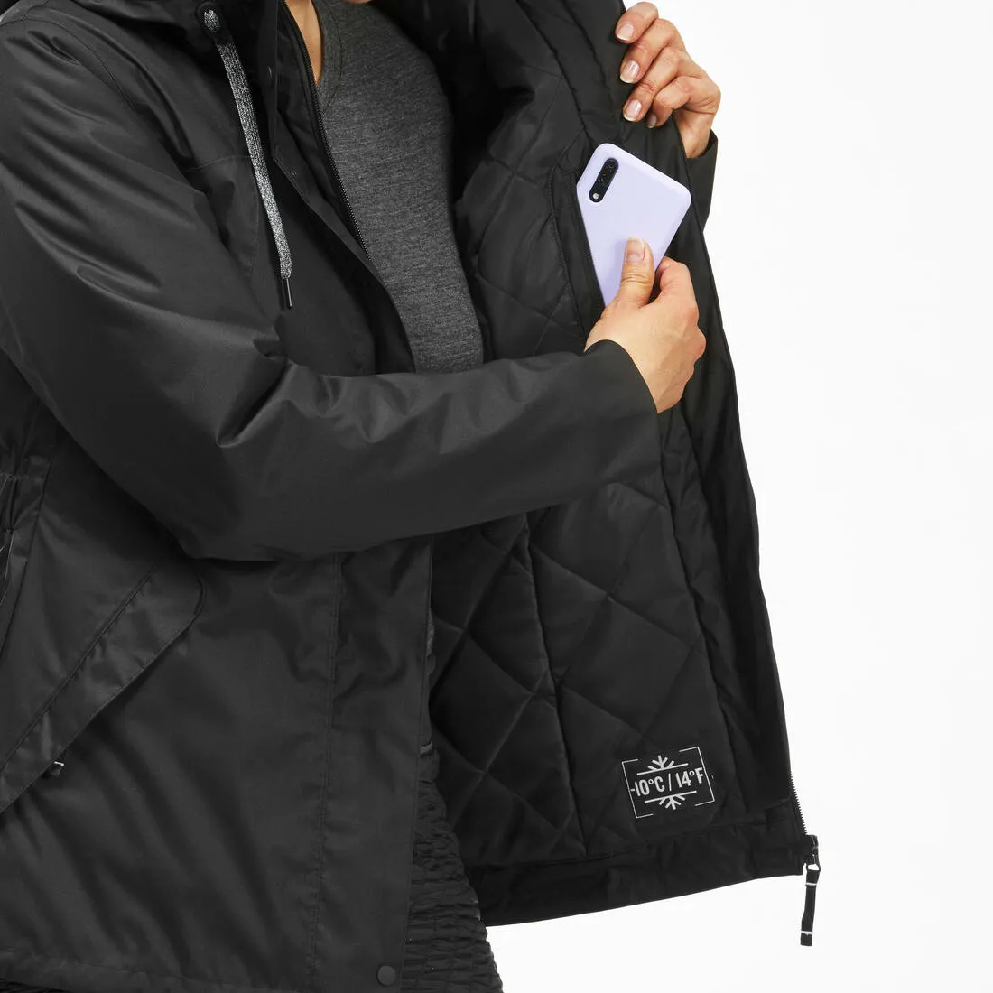 Women’s waterproof hiking jacket -10°C, NH500