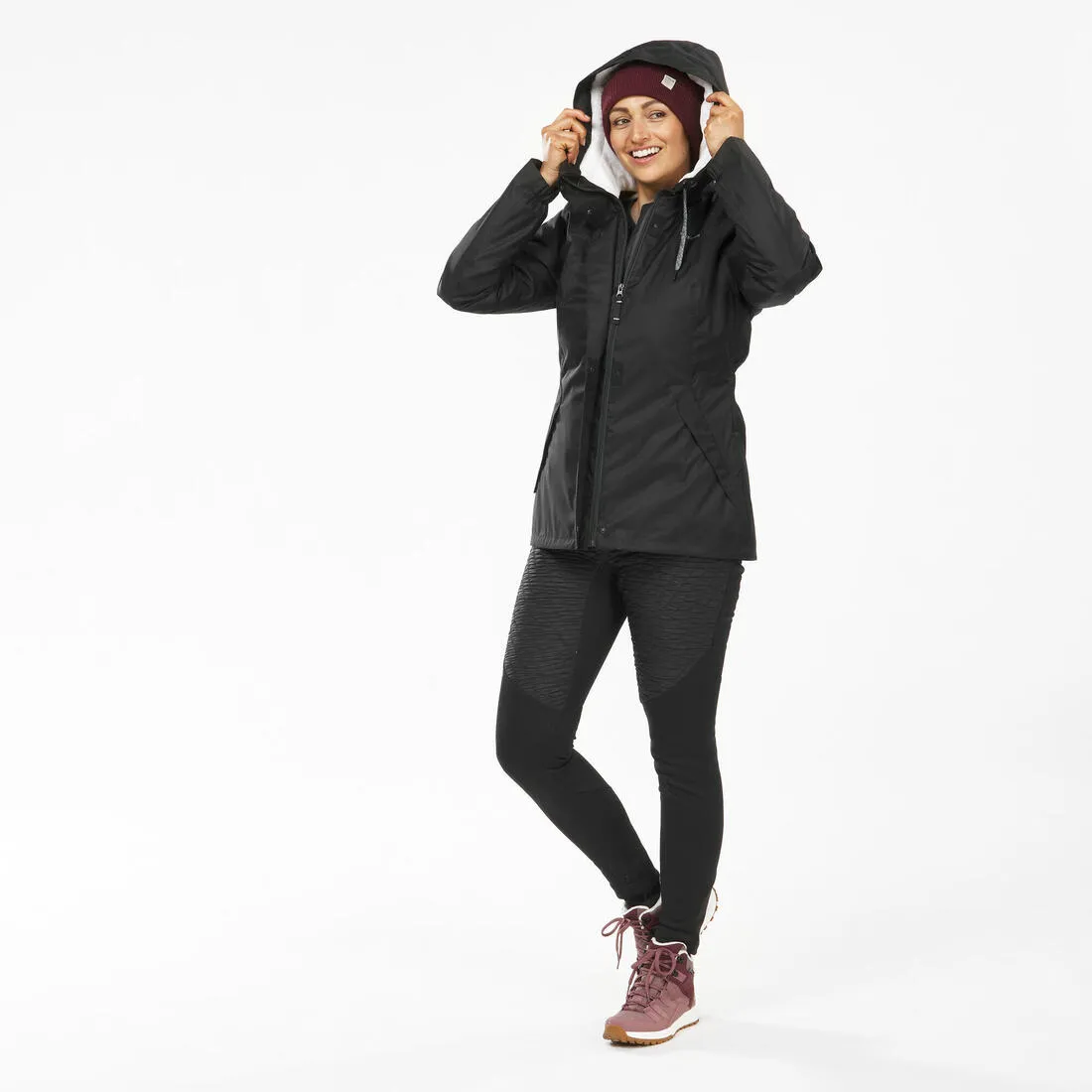 Women’s waterproof hiking jacket -10°C, NH500