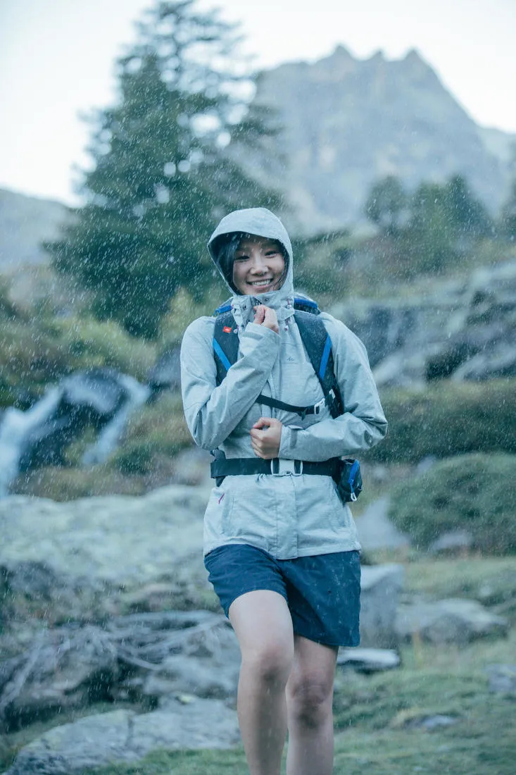 Women’s waterproof mountain walking jacket MH100