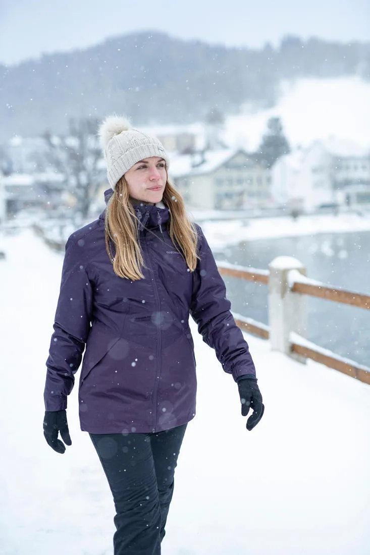 Women’s Waterproof Winter Hiking Jacket - SH100 WARM -5°C