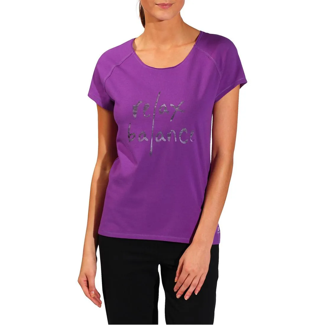 Women's Yoga Organic Cotton T-Shirt - Purple