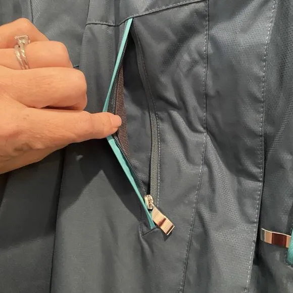 Zeroxposur Jacket 3-in-1 Women 2X Teal Green Lined Insulated Hood Zip Pockets