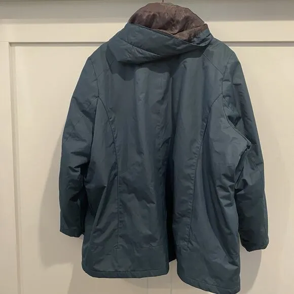 Zeroxposur Jacket 3-in-1 Women 2X Teal Green Lined Insulated Hood Zip Pockets