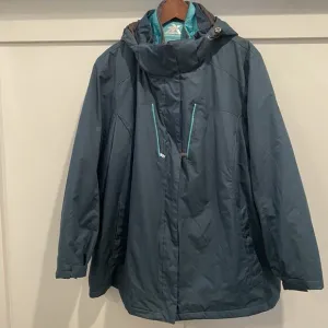 Zeroxposur Jacket 3-in-1 Women 2X Teal Green Lined Insulated Hood Zip Pockets